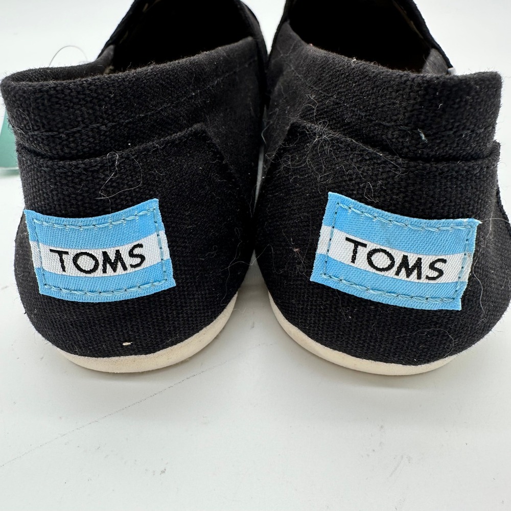 NWT TOMS Classic Alpargata Black Canvas Womens Slip On Shoes 8 - Picture 7 of 9